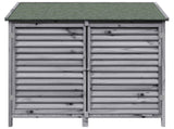 Garden Shed with Roof Grey 106 x 56 x 113.5 cm Solid Fir Wood 42033458