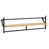 6 Piece Wall Shelf Set with Bars Sonoma Oak Engineered Wood 836269