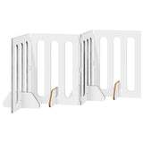 Folding Pet Fence 4 pcs Grey Sonoma 201 x 38 x 70 cm 8005966
