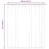 134449 Blackout Curtain with Hooks Beige 290x245 cm
