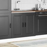 Sink Base Cabinet Kalmar Black 80x46x81.5 cm Engineered Wood 853448