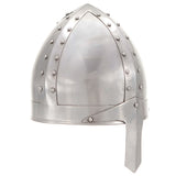 Medieval Knight Helmet Antique Replica LARP Silver Steel 286216
