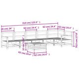 ZNTS 7 Piece Garden Sofa Set Impregnated Wood Pine 3250891