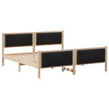 Bed Frame with Headboard Black 180 x 200 cm Fabric 3394250