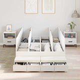 Storage Bed Frame with Drawer White 120 cm Engineered Wood 3335629