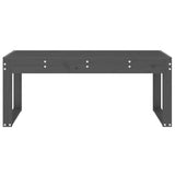 Garden Bench Grey 110x38x45 cm Solid Wood Pine 825095