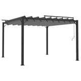313926 Gazebo with Louvered Roof 3x3 m Anthracite Fabric and Aluminium