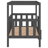 Dog Bed Grey 105.5 x 83.5 x 100 cm Solid Wood Pine 822389
