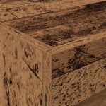 ZNTS Bedside Cabinet with LED Lights Old Wood 50x40x45 cm 862180