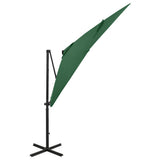 Cantilever Garden Parasol Green Polyester, Aluminium Large 312321