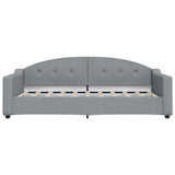 Daybed with Trundle&Drawers without Mattress Light Grey 90x190 cm Single 3197603