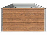 Raised Garden Bed Wood Brown 320 x 80 x 55 cm cold-rolled steel 8006416