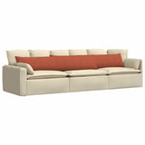Sofa Pillows 2 pcs Red Orange 200 x 40 cm Corduroy Fabric 42013910
