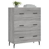 Sideboard Grey Sonoma 69.5x34x90 cm Engineered Wood 827874