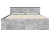 Bed Frame Concrete Grey 150 x 200 cm Engineered Wood 3408567