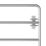 5 Bar Field Gate Steel x90 cm Silver 145985