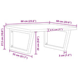 Basin Shelf Wall Mounted Steel and Solid Wood Oak 3302487