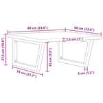 Basin Shelf Wall Mounted Steel and Solid Wood Oak 3302487