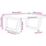 Basin Shelf Wall Mounted Steel and Solid Wood Oak 3302487