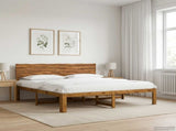 Double Bed Frame with Headboard ROSTOCK Natural 200 x 200 cm 3405426