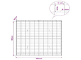 Gabion with 5 mm Wire and 10x10 cm Mesh 100x30x100 cm 3465116