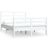 Bed Frame without Mattress White Solid Wood Pine 140x190 cm 3104987