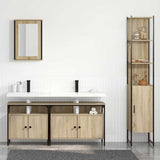 Bathroom Furniture Set with Shelf Wall-mounted 4 pcs Sonoma oak 3399396
