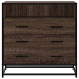 Drawer Cabinet Brown Oak 70x41x70 cm Engineered Wood 849088