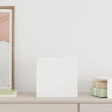 Paper Bags 250 pcs with Handles White 26x17x25 cm 4101619