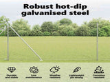 Ground Spike Fence Post 52 pcs Silver Powder-Coated Steel 3350214