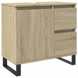 3 Piece Bathroom Furniture Set Sonoma Oak Engineered Wood 3307678