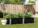 Garden Planter Black 150x50 cm Solid Wood Pine 3295408