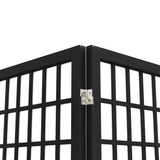 Folding 3-Panel Room Divider Japanese Style 120x170 cm Black 352079