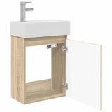 Bathroom Vanity Unit with Tap Sonoma Oak 45.5 x 25.5 x 84 cm 889483