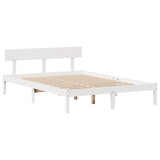 Bed Frame without Mattress White 120x200 cm Solid Wood Pine 3305799