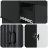 Sideboard with Drawer Black 66 x 34.5 x 92 cm Engineered Wood 895356