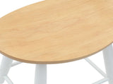 Dining Chairs 2 pcs White 46 x 37 x 63 cm Solid Rubber Wood 42020461