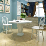 Dining Chairs 2 pcs White Solid Rubber Wood 242026