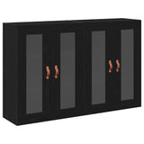 Wall Mounted Cabinet 2 pcs Black oak 69.5 x 34 x 90 cm 3334301