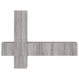 5 Piece TV Wall Units Grey Sonoma Engineered Wood 3216462