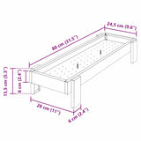 Chicken Feeding Trough Olive Green 80 x 28 x 13.5 cm 874622