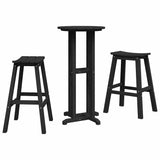 Garden Bar Set 3 pcs Black HDPE 3335802