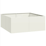 Planter White 100x100x40 cm Steel 860816