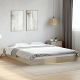 Bed Frame without Mattress Sonoma Oak 160x200 cm Engineered Wood 842009