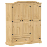 Wardrobe "Corona" 151,5x52x186 cm Solid Wood Pine 4012160