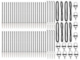 Ground Spike Fence Post 52 pcs Grey Powder-Coated Steel 3350192