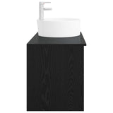 Bathroom Furniture Set 2 pcs Black Oak Engineered Wood 3403905