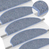 ZNTS Stair Mats Self-adhesive Sisal-Look 30 pcs 56x17x3 cm Blue 3365862