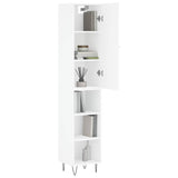 Highboard White 34.5x34x180 cm Engineered Wood 3199009