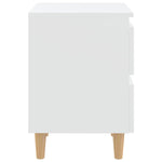 ZNTS Bed Cabinets with Solid Pinewood Legs 2 pcs White 40x35x50 cm 805852